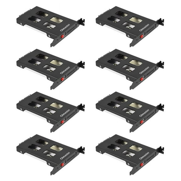 8X Pci Mobile Rack Enclosure Hard Disk Drive Case Box for 2.5 Inch Sata HDD Adapter,Black