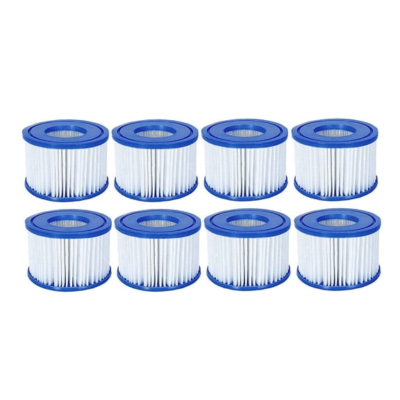 8X Pool Filter Cartridge Set Size VI-8 For Lay-Z-Spa Pool Cleaning