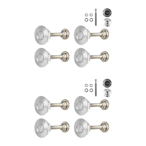 8X Quick Release Push Hood Latch Button Car Pin Bonnet Lock Bumper Clip Latches Silver