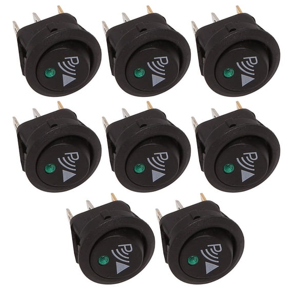 8X Round 3 Pin Rocker / Parking Switch Front Rear Walking Sensor
