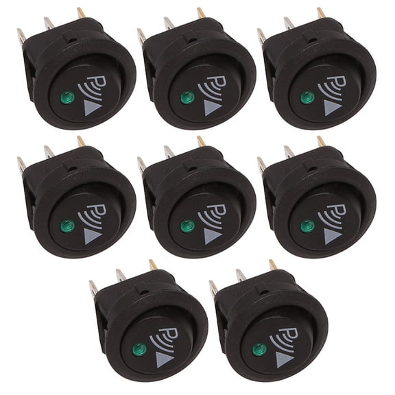 8X Round 3 Pin Rocker / Parking Switch Front Rear Walking Sensor