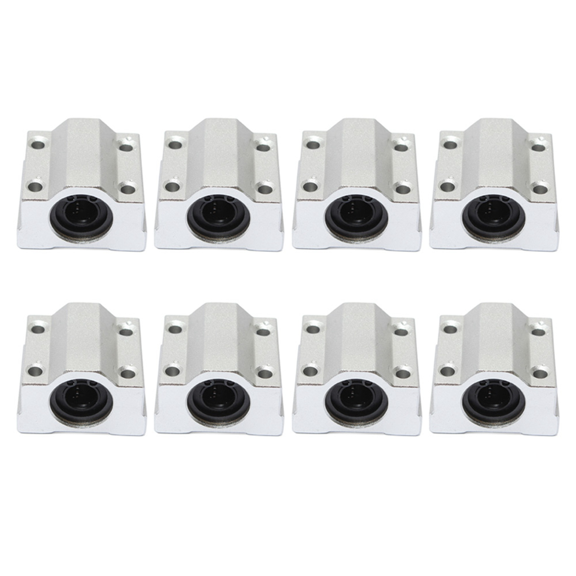 8X SCS10UU 10mm Linear Motion Ball Bearing Slide Bushing Block Silver