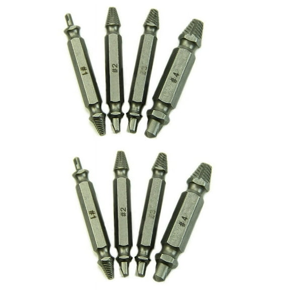 8X Screw Extractor Drill Bits Guide Set Broken Bolt Remover Easy Out 1 2 3 4