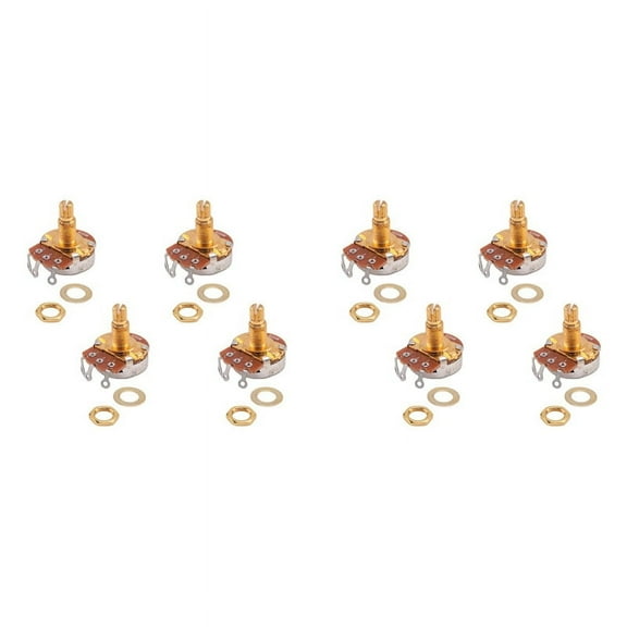 8X Shaft Full Metric Sized Control Pots A500K Audio Taper Potentiometers Pot for Electric Guitar
