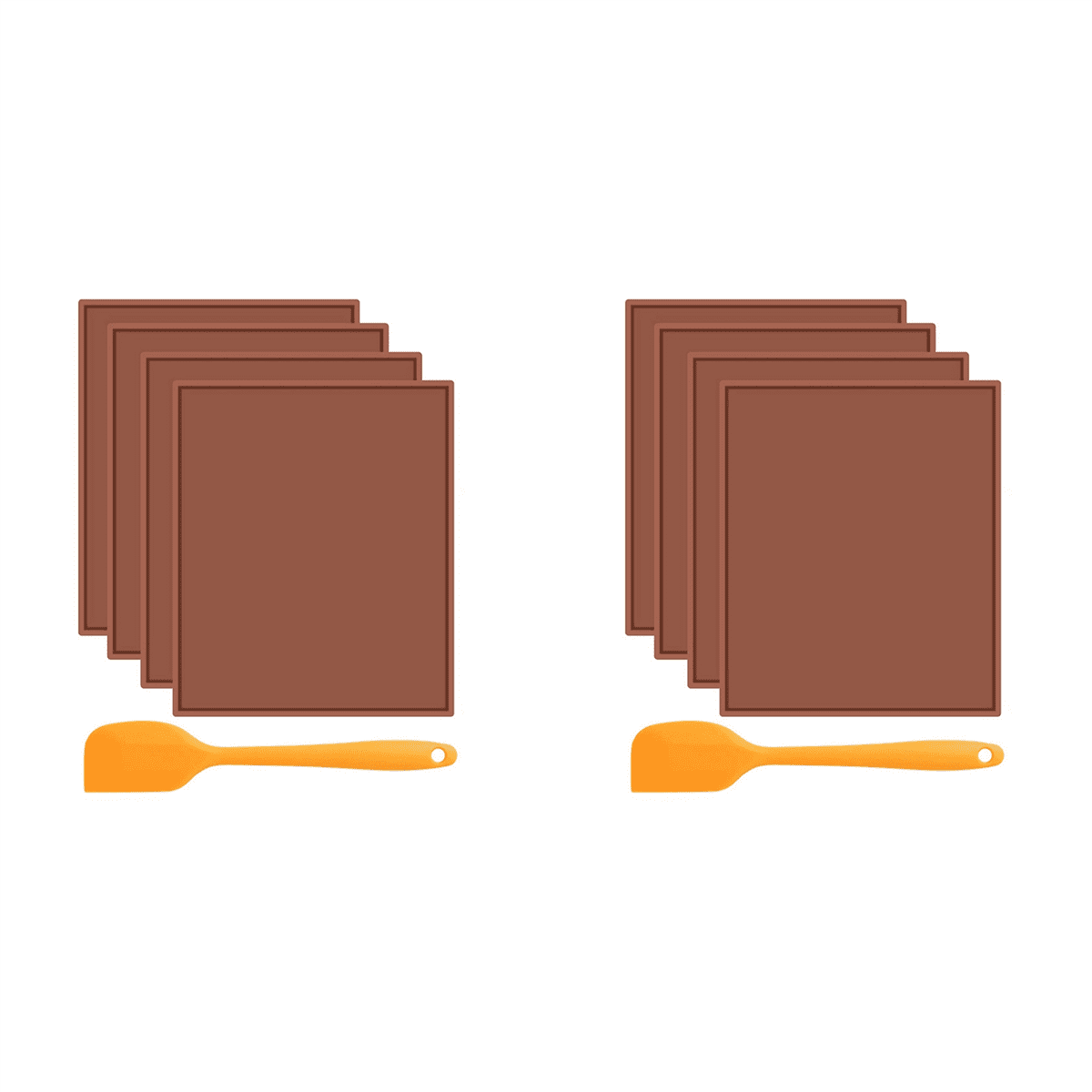 8X Silicone Dehydrator Sheets with Edge, Fruit Leather Trays for Liquid