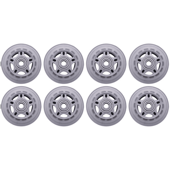 8X Skating Shoes 608ZZ Bearing Inline Skate Wheel Clear Gray