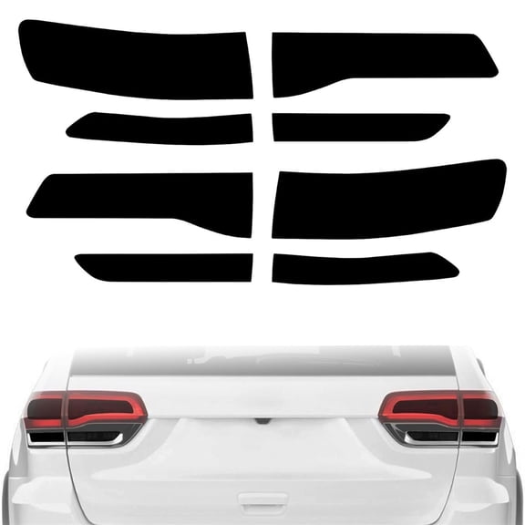 8X Smoke Rear Tail Light Vinyl Tint Film Overlay For Jeep Grand Cherokee 2014-21
