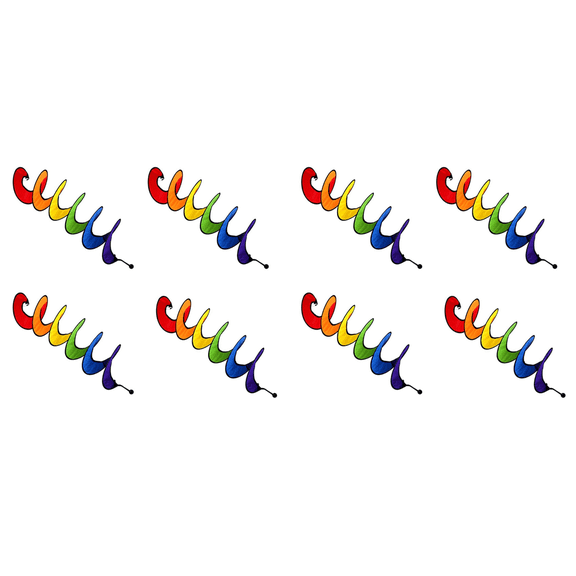 8X Spiral Wind Spinner for Yard Garden Camping, Colorful Hanging Spiral Spinner Decoration for Outdoor Camping(Rainbow),8 X Rainbow Color Spiral Wind Spinner.,As Shown