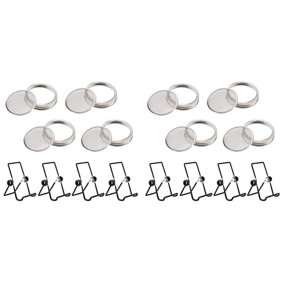 8X Sprouting Lid, Jar Germination Kit Accessories,Stainless Steel Sprouting Jar Lid, Sprouting Kit for 86MM Mouth Jars