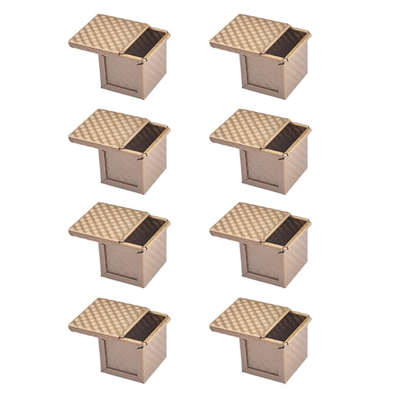 8X Square Loaf Pan with Lid Toast Mold Bread Pan Pullman Loaf Pan with Cover Non-Stick Mini Water Square Toast Box