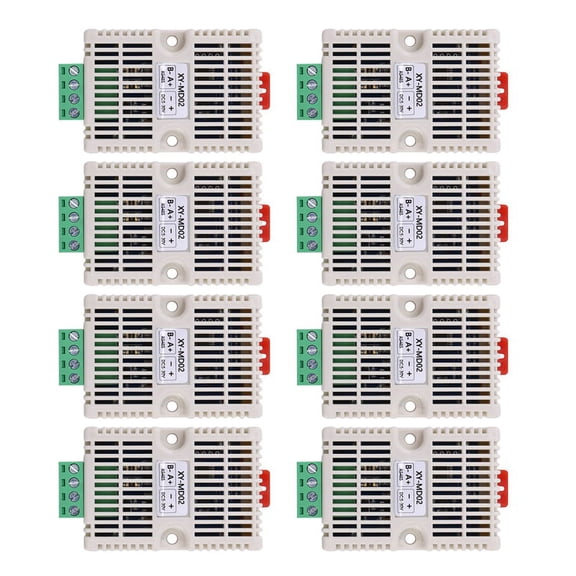 8X Temperature Humidity Transmitter RS485 SHT20 Sensor Modbus RTU Acquisition Module Transducer High ,8pcs x Temperature and humidity sensor,white