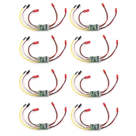 8X Two-Way Bidirectional 5A ESC Brushed Speed Controller Dual Way ESC 2S-3S Lipo for RC Model Car Boat Tank Spare Parts