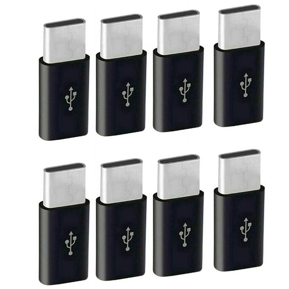 8X -USB to USB C Adapter, Mini to Typec Charging Adapter, USB Type C Adapter Conversion Connector with Resistor
