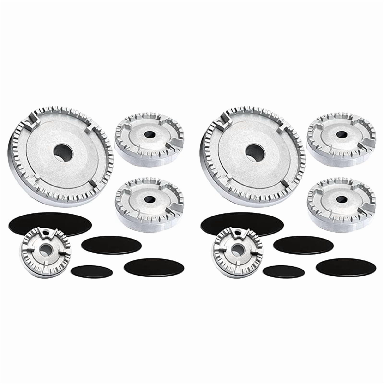 8X Universal Burner Crown Flame Cap Oven Cooker Hob Gas for ,Flame Burner Cap Crown Fits All Between Sizes Flat,8 x Accessory part