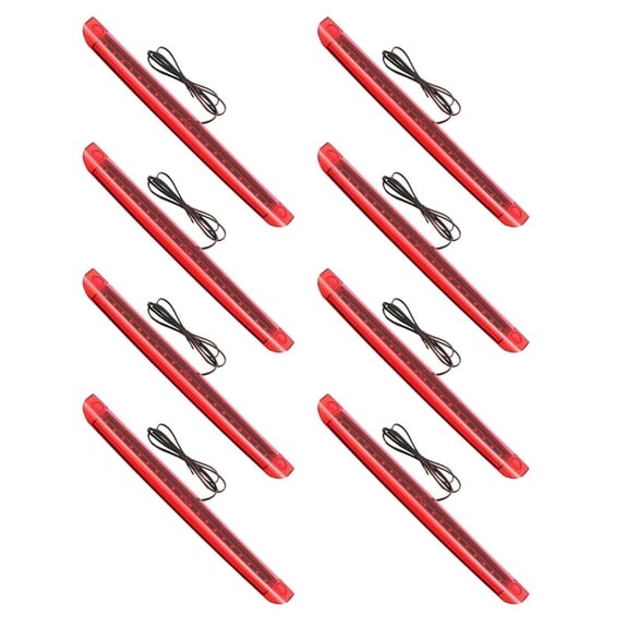 8X Universal Car Motorcycle Red 12V 20 LED 3RD High Mount Brake Tail Stop Light