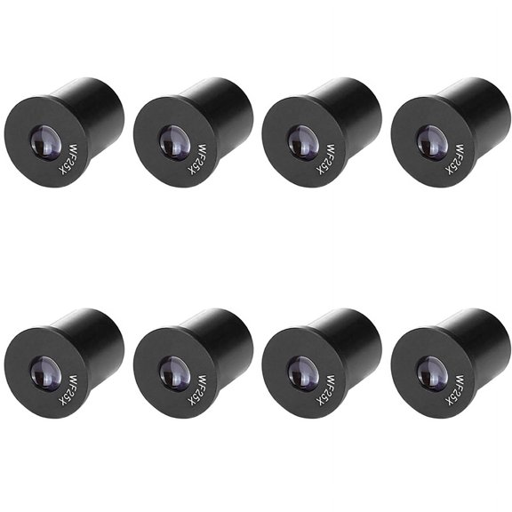 8X WF25X Biological Microscope Eyepiece Installation Size 23.2MM Field of View 9MM Eyepiece,8 x Biological microscope eyepiece,black