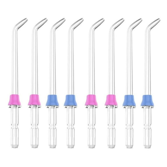 8X Water Flosser Tip Water Toothbrush Refill Head Replacement for Waterpik, 4pcs Pink, 4pcs Blue