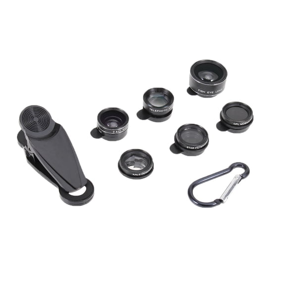 FOMIYES Smartphone Camera Lens Set with Hd Optics to Reduce Flare and Distortion Black