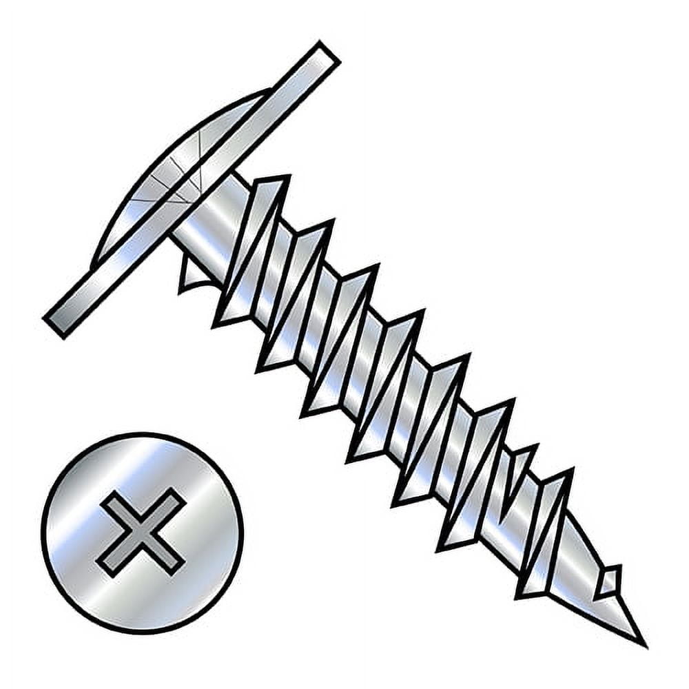 8X1/2 Phillips Modified Truss Head Fine Thread Drywall Screw Fully Threaded Zinc (Pack Qty 5,000) BC-0808YPM