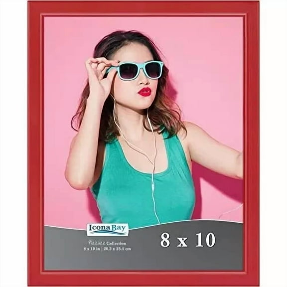 8X10 Picture Frame Red Colored Solid Wood Scandinavian Style Frame For Photo P