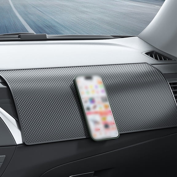 8X13Cm Car Non-Slip Mat Car Front Dashboard Anti-Slip Black Storage Catcher Pad Pad Accessory Strong Adhesive Anti-Slip Pvc Mat Fangkenuo