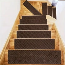8X30In Non-slip Stair Mats, Embossed Proof Step Stickers, Reusable Adhesive, Wear-resisting, Soft, For Children, Elderly, Pet, Easy To Install And Clean