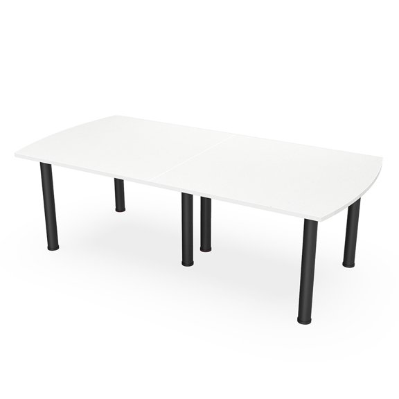 8X4 Arc Rectangle Conference Table Post Legs Power And Data
