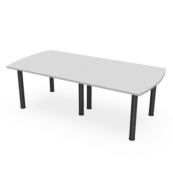 8X4 Arc Rectangle Conference Table Post Legs Power And Data