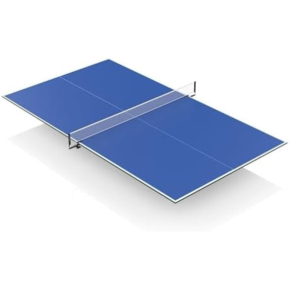 8X4 FT Ping Pong Table Top, Foldable Table Tennis Table for Billiard and Pool Tables, Indoor Table Tennis Conversion Top with Net & Premium Foam Padding - Perfect for Family Game Rooms