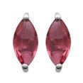 thumbnail image 1 of 8X4mm Marquise Red Hydro 925 Steling Silver Solitaire Women Stud Wedding Earrings, 1 of 4