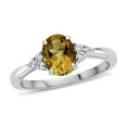 thumbnail image 1 of 8X6 MM Oval Shape Citrine 925 Sterling Silver Solitaire with Accents Women Valentines Day Gifts Ring, 1 of 2