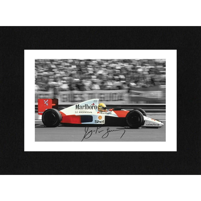 8X6 Mount AYRTON SENNA Signed Photo Print ReadyTo Frame McLAREN Formula