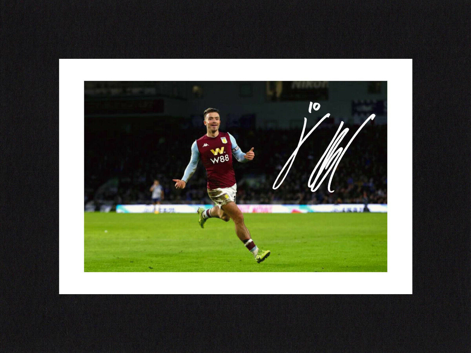 ASTON VILLA: JACK GREALISH SIGNED 6x4 ACTION PHOTO+COA | #1411092699