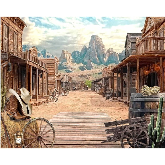 8X6fft Western Backdrops for Photoshoot Rodeo Backdrop Country Themed Party Decorations Wild West Decor Wooden House Baby Shower Photo Background for Birthday Wedding Supply