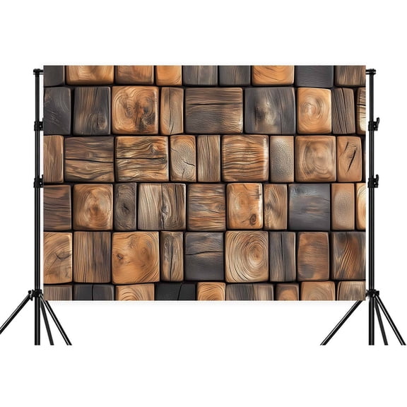 8X6ft Wooden Backdrop Vintage Brown Retro Rustic Fabric Background Rustic Photo Backdrop for Photoshoot Baby Shower Wedding Party Adult Photo Booth Video Shoot Vinyl Studio Prop