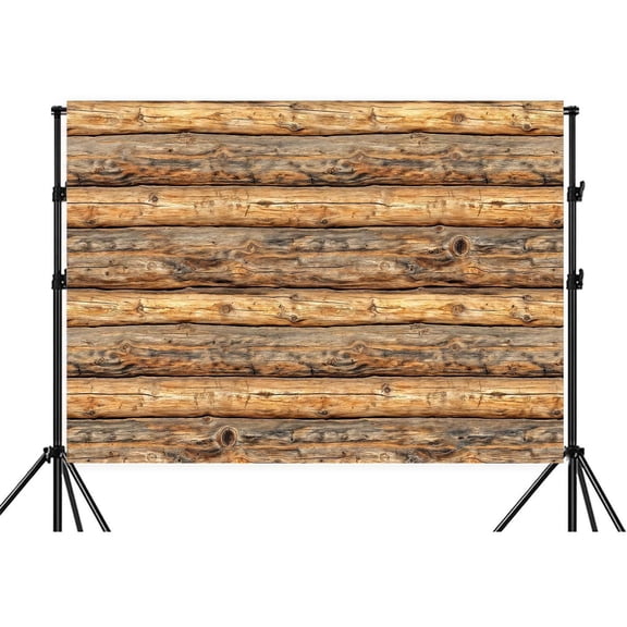 8X6ft Wooden Log Backdrop Vintage Brown Round Timber Texture Wood Background Rustic Photo Backdrop for Photoshoot Baby Shower Wedding Party Adult Photo Booth Video Shoot Vinyl Studio Prop