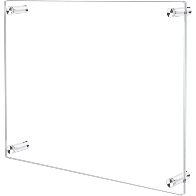 8X8 Clear Acrylic Wall Mount Floating Frameless Picture Frame,Clear