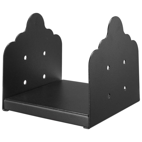 8X8 Post Base, 2 Pcs, Heavy Duty Carbon Steel Deck Post Brackets, 7.9X7.5 in Inner Size, Black