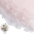 thumbnail image 1 of 8Yds Pink Floral Bouquet Packing Paper Ruffle Flower Wrapping Mesh Paper Wrinkled Translucent Wavy Net Yarn Organza Fresh Wrappers Florist Supplies for Christmas Valentine's Day Pink DIY, 1 of 9