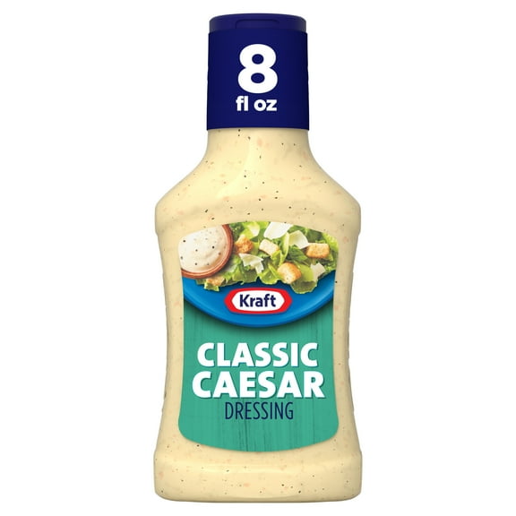Kraft Classic Caesar Dressing, 8 fl oz Bottle, Casein Free