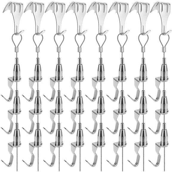 8adjustable Picture Hanging Wire Kit(6.56ft 3 Hooks) Rail System Sturdy Gallery Display Rope With 3 Hooks For Exhibition Art Frames