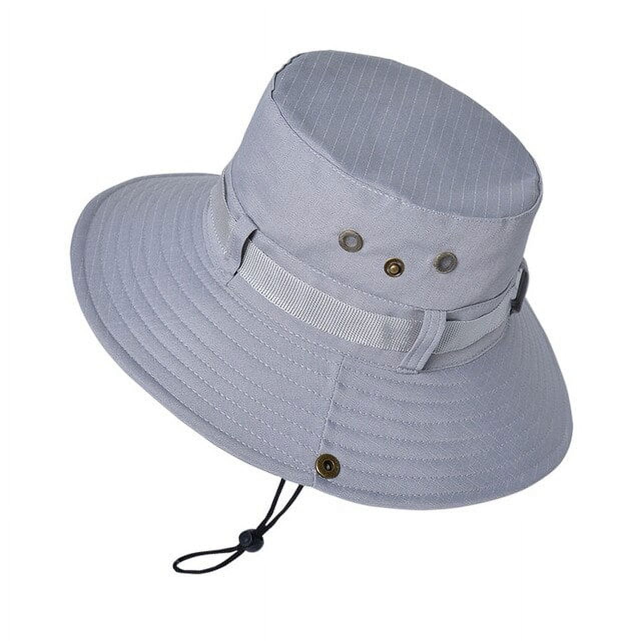 8cm Big Brim Bucket Hat for Men Ribbon Design Outdoor Breathable
