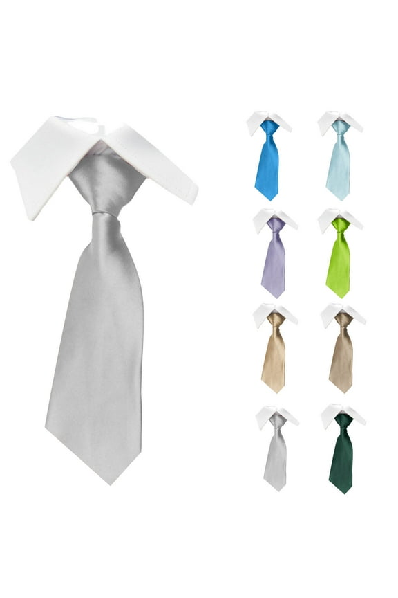 8cm Collection of Handmade Satin Neckties for Men Fashion Business Dress Shirt Solid Polyester Hand Tie Family Gifts Silver
