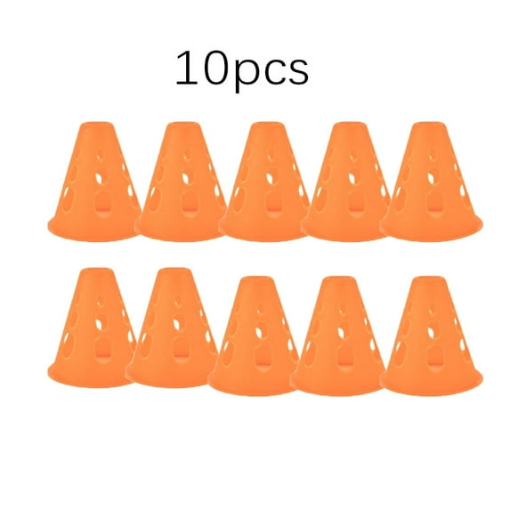 8cm Colored Cones Skates Small Road Block Agility Gym Training Roller Skating Soccer Marker Sign (Orange-10pcs)