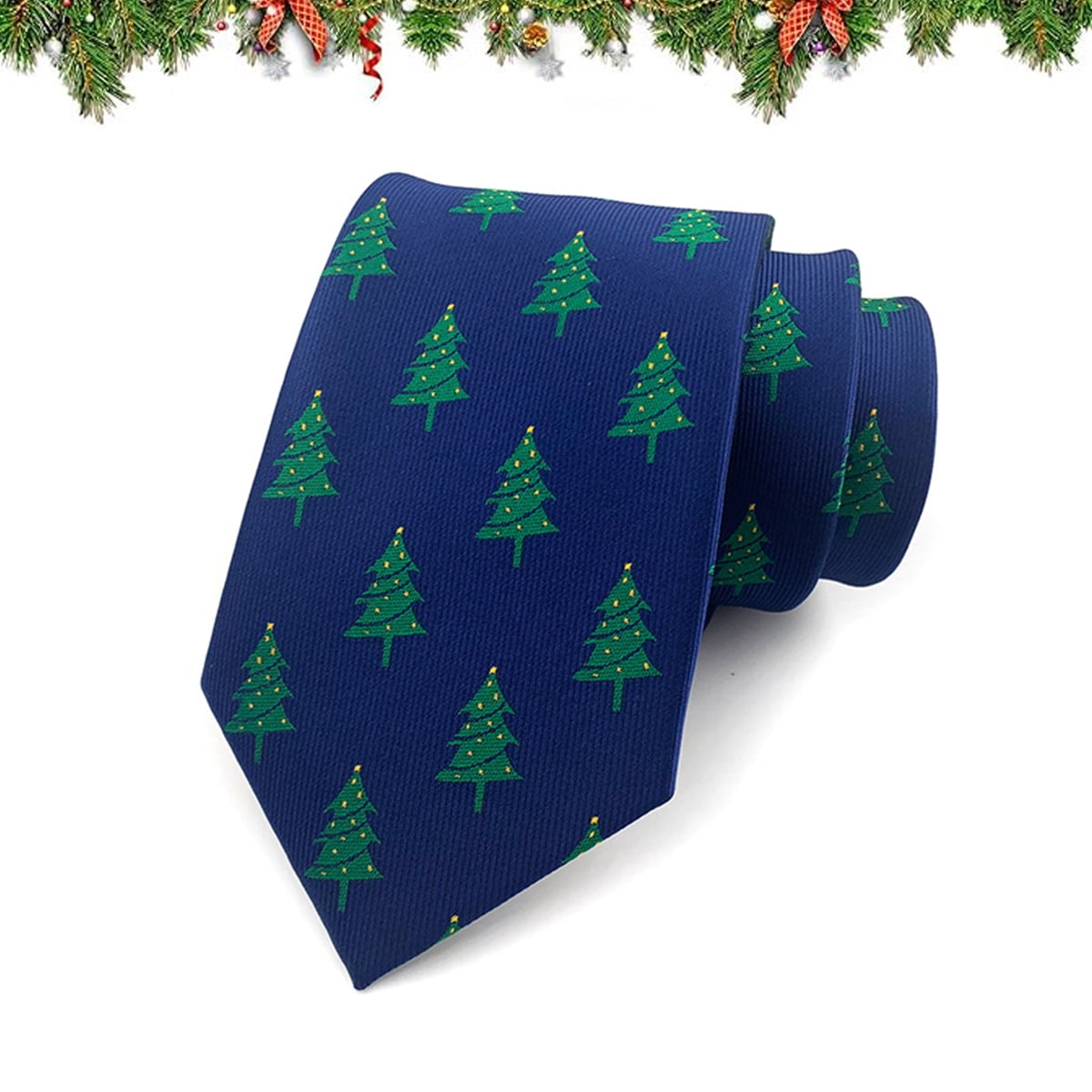 8cm Men's Christmas Tie Tree Elk Snowman Printed Neckties Celebration