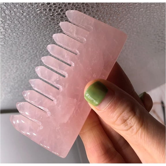 8cm Natural Jade Stone Pressure Therapy Scraper Stone Board Head Massage Comb Healthy Beauty Tool Hair Care Accessories
