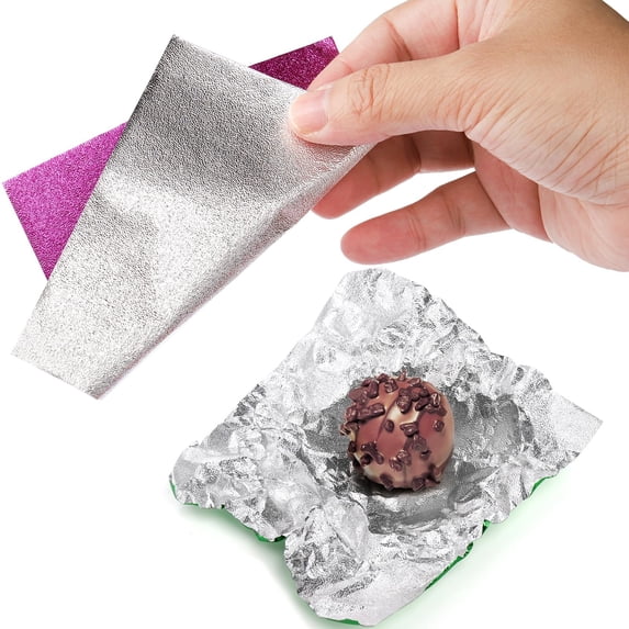 8cm Rose Red Aluminum Foil Candy Wrappers - Orange Peel Texture, 100Pcs for DIY Homemade Chocolates, Desserts & Party Favors