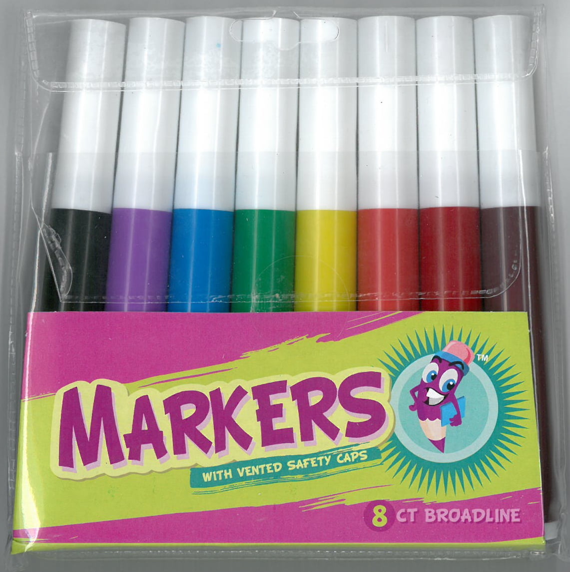8ct. Broad Markers, pouch pack, CASE PACK of 12