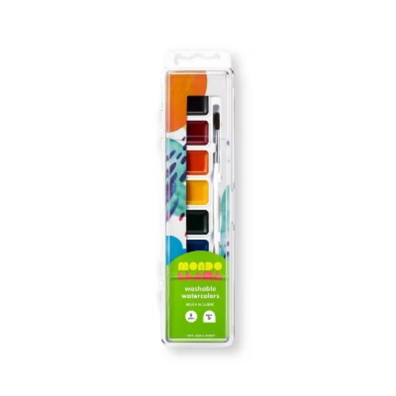 8ct Washable Watercolor Set : Water-Based Acrylic Paints, Multicolor, Craft Paint