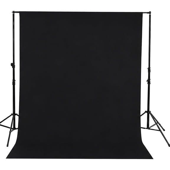 8ft×10ft Black Photography Backdrop Solid Black Background for Portrait Photography, Seamless Pure Backdrop for Photo Booth Studio Photography